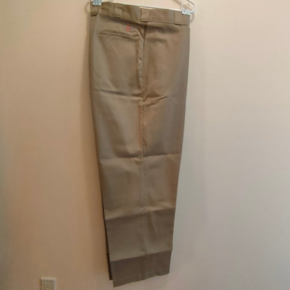 *NEW* 1991 Men's Dickies Twill Work Pants, Heavy Duty, Tan, S874A, 50W X 32L - Picture 3 of 10